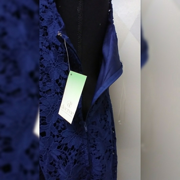 Decree tank style navy crochet lined dress XL NWT - Picture 6 of 13